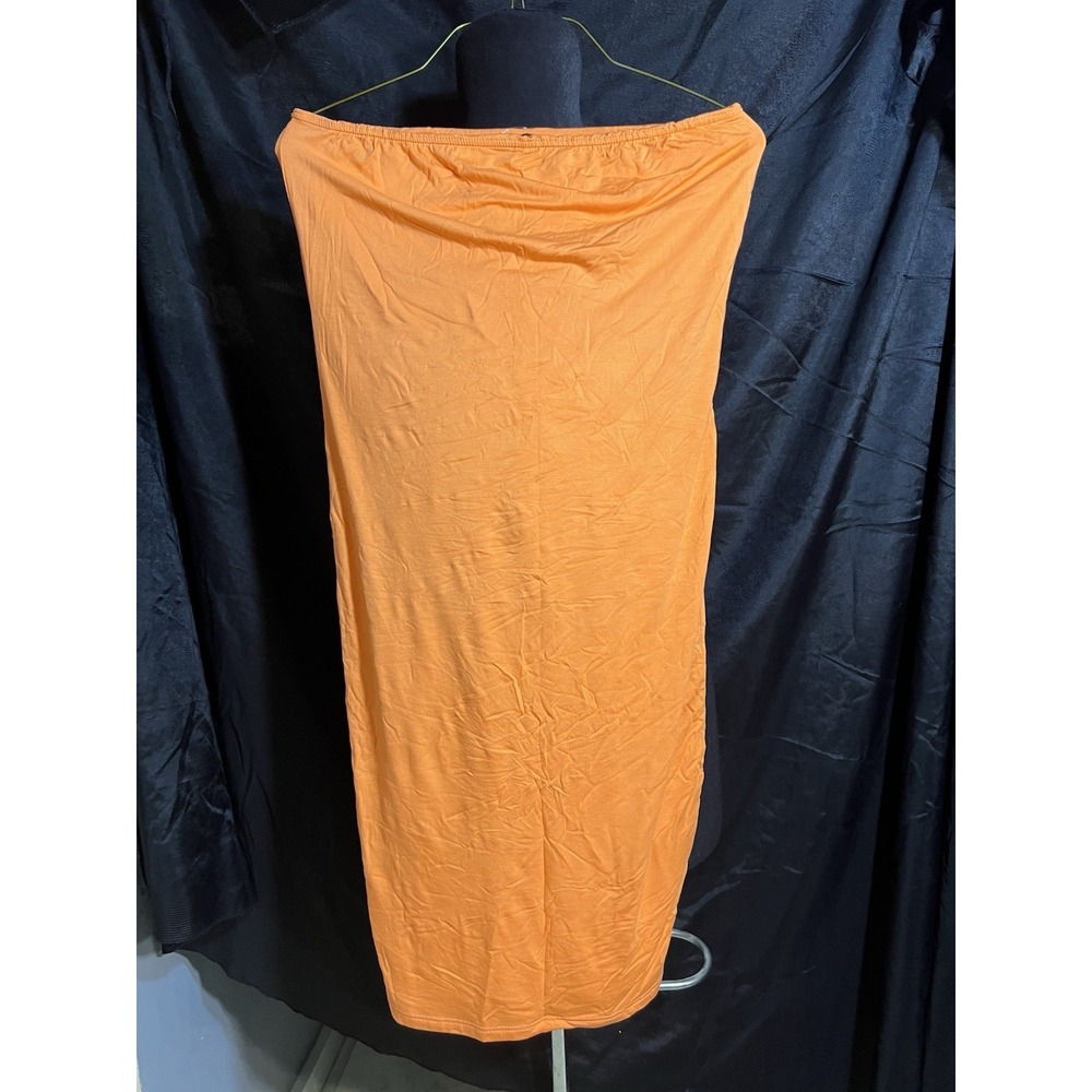 NWT SIZE LG ORANGE MAXI SKIRT NAKED WARDROBE (2241)‎